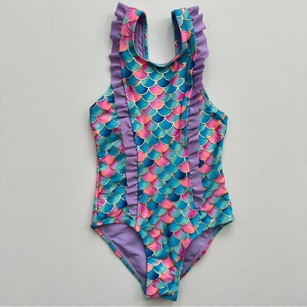 XOXO Girls Mermaid One Piece Swimsuit Size 4